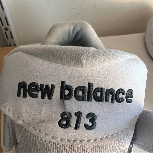 New Balance 813 Shoes White Double Strap Leather Walking Shoes Men's 11 EUC - Picture 6 of 7